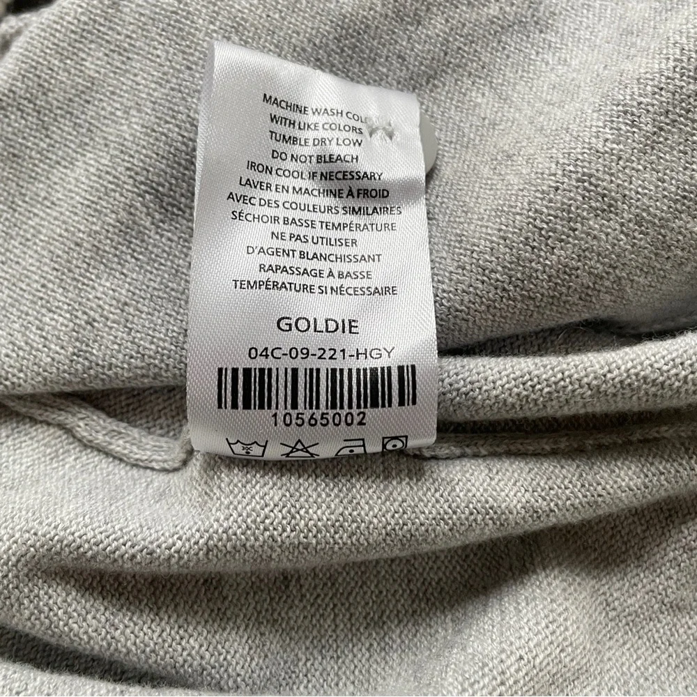 Five Four Nick Wooster Mens M Gray Cotton Cardigan Sweater Varsity Stripe